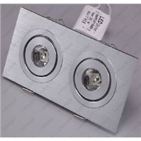 2W 2X1W High Power LED Ceiling Down Light Fixture Grid Lamp Square Hotel Office