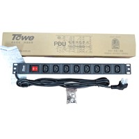 TOWE EN10/I809K 10A 8 WAYS IEC320 C13 WITH SPD  PDUs 19&amp;amp;quot; Cabinet socket  Power distribution Units