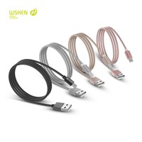 WSKEN 2in1 Micro USB Braided Data Cable For Lightning iPhone Charging Adapter Samsung Xiaomi Huawei Meizu Mobile Phone Cable