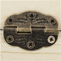 15pcs/set Antique Drawer Wood Box Cabinet Door Hasp Lock Hook Latch Butterfly Hinges For Jewellery Fittings Furniture Decorative