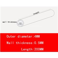 304 Stainless steel pipe outer diameter 4mm wall thickness 0.5mm length 200mm