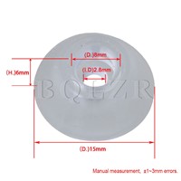 BQLZR 400PCS 15x6x8mm Transparent Silicone Round Soft Rubber Anti-slip Foot Pad for Furniture Feet Chair Cup Table