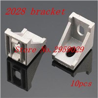 10pcs 2028 bracket corner fitting angle aluminum 20mmx28mm corner bracket fastener for EU standard 2020 aluminum profile