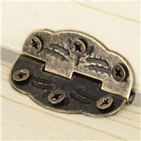 12pcs/set Cabinet Door Butt Hinges Drawer Bronze Decorative corners Butterfly Hinges For Fittings Furniture Storage Wooden Box