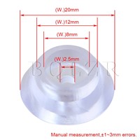 BQLZR 20x8x12mm Transparent Silicone Round Soft Anti-slip Foot Pad for Furniture Feet Chair Cup Table Cabinet