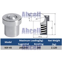 KSF-45 45mm base mounting carbon steel 250/280kgs ball bearing with 200kgf Spring Loading Capacity KSF45 Ball Transfer Units