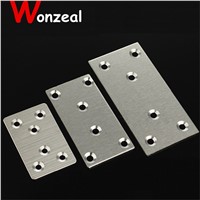 1 Pair  55x35mm/60x38mm/80x42mm/100x50mm   Stainless steel straight strip bracket