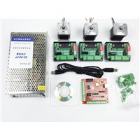 CNC mach3 USB 3 Axis Kit, 3pcs TB6560 driver+ mach3 USB stepper motor controller board+ 3pcs nema17 stepper motor +power supply
