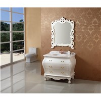 Best price china factory solid wood bathroom cabinet 0281-8057