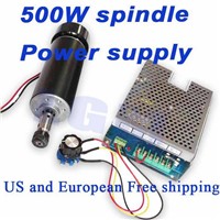 cnc spindle motor milling spindle + Power supply 500W spindle motor er11