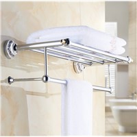 2016 Luxury Chrome Design Towel Rack,Modern Bathroom Accessories Towel Bars Shelf ,Ceramic Base Towel Holder /toalheiros