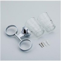 Bathroom Accessories,Stainless Steel Chrome Finish Toothbrush Tumbler&amp;amp;amp;Cup Holder,Creative Modern Design,Wall mounted