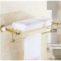 2016 Luxury Gold Design Towel Rack,Modern Bathroom Accessories Towel Bars Shelf ,Ceramic Base Towel Holder /toalheiros