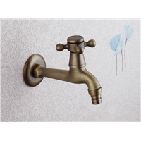 Long garden use Bibcock  faucet tap/ Antique Brass Bathroom Wall Mount Washing Machine Water Faucet Taps