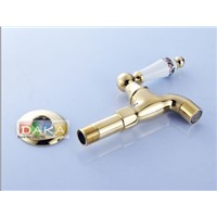 Ceramics Handle Gold Finish Design Brass Bibcock Faucet Tap/Mop Pool Taps/ Bathroom Wall Mount Washing Machine Water Faucet Taps