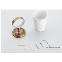 Bathroom Accessories,Fashion Ceramics Antique Brass Finish Toothbrush Tumbler&amp;amp;amp;Cup Holder,Creative Design,wall mounted Bath