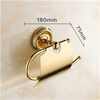 GOLDEN Copper Toilet Paper Holder Paper Rack Gold Plated Towel Rack Bathroom accessories hardwares  7002G