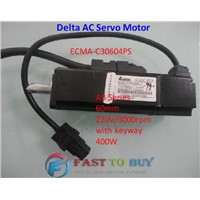 Delta AC Servo Motor AB Series ECMA-C30604PS 60mm 220V 3000rpm with keyway 400W 0.4KW New