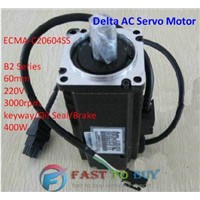 Delta AC Servo Motor B2 Series ECMA-C20604SS 60mm 220V 3000rpm keyway/Oil Seal/Brake 400W New