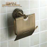Antique Brass Finish Wall Mounted Paper Roll Toilet Tissue Holder 3311601