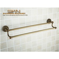 Antique Brass Finish 24&amp;amp;quot; Bathroom Towel Bar Rack Rail Dual Holders  3E11621