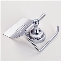 Wall Mounted Chrome Finish Toilet Roll Paper Holder With Cover Bathroom Paper Tissue Rack