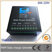 60A 220V PWM Solar Charge Controller with LED&amp;amp;amp;LCD Display, Auto-Identification Voltage, MCU design with excellent performance