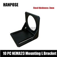 10pcs Nema 23 Stepper Motor mounting L bracket 57 motor standard size steel thickening