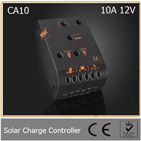 10A 12V Solar Controller with LED Display &amp; Integrated Temperature Compensation Suitable for Small off-grid PV System