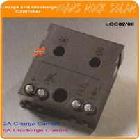 12V Solar 2A Charge and 6A Discharge Controller for Small Off-grid PV System, Bulit-in Temperature Sensor
