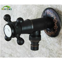 Euro Classical Oil-Rubbed Bronze Bathroom Washing Machine Faucet Cold Water  Tap