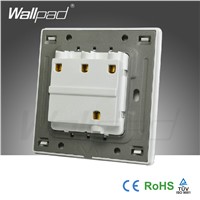 2017 Hot Sale Wallpad Luxury Wall Switch Panel 3 Gang 1 Way Light Switch C30 Series 110~250V