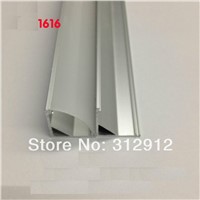 RA-1616;1M long LED aluminum profile(anodized silver color) with PC cover;for flexibe or hard LED strips