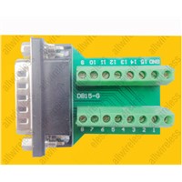 DB15 Male 15 Pin Port Signals Breakout Board, DB15 Male 15 Pin Port terminal adapter plate