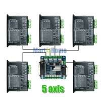 Diy CNC Mill Kit 5 Axis Stepper Motor Drive 2M542 4.2A + Breakout Interface Board for CNC Machine #SM566 @SD