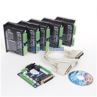 Free Shping Diy CNC Kit 5 Axis Stepper Drive 2M542 4.2A &amp; Breakout Interface Board for CNC Machine #SM566 @CF