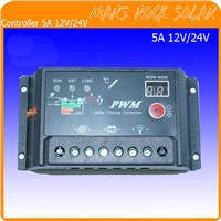 5A 12V/24V Manual PWM Solar Charge Controller with Automatic Detection of the Voltage
