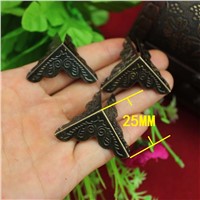 25MM Antique Hardware bag packing angle iron angle trumpet flower gift box four corners corners wrap angle Wholesale