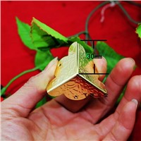 30MM Yellow Floral corners  Printed iron wooden boxes four corners  Protection  Decorative fixed angle  wrap angle Wholesale