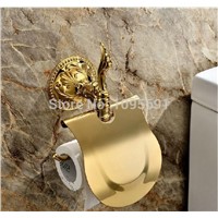 Bathroom Accessories Gold Polished Toilet Paper Holders Copper Paper Roll Rack golden toilet paper holder paper towel holder