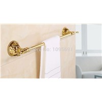 European classical Roman style Gold-plated Solid Brass Golden single owel Bar,Gold Towel Holder Rack Tail