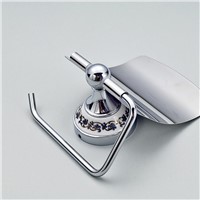 Hot Sale Wholesale And Retail Promotion NEW Ceramic Chrome Brass Wall Mounted Toilet Paper Holder Waterproof Tissue Bar