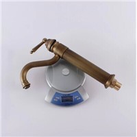 Fashion bathroom antique faucet copper brass basin faucet bathroom counter basin beightening single hole hot and cold vintage
