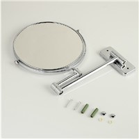 Bath Mirrors Magnifying Double Mirror 1:3 And 1:1 Women Makeup Cosmetic Bathroom Mirror Brass Wall Mount Chrome Fold Mirror 1208