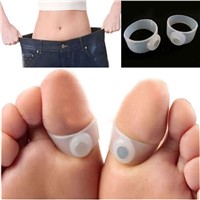 1Pair Magnetic Massager Toe Ring Feet Care Foot Massage Silicone Toe Rings Health Care Spa Double Toe Rings Pedicure Tools