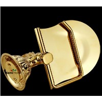 PVD-Ti Golden luxury brass &amp;amp;amp; zinc-alloy  paper box roll holder toilet gold paper holder tissue box Bathroom Accessories