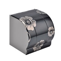 Black plum flower pattern Bathroom toilet paper box stainless steel paper holder paper towel holder carton waterproof
