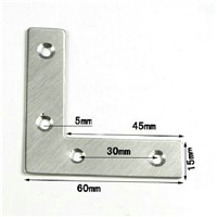 20 Pieces Right Angle Plate Stainless Steel Corner Brackets 60mm x 60mm