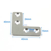 20 Pieces Right Angle Plate Stainless Steel Corner Brackets 40mm x 40mm
