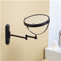 Bath Mirrors 8&amp;amp;quot; Black Antique Makeup Mirror 1x3 Magnifier Brass Cosmetic Bathroom 2 Side Faced Wall Mounted Home Decoration 1548